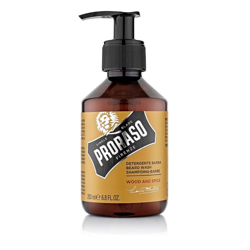 BNWT Proraso Professional Liquid Beard Wash Wood + Spice Made in Italy Grooming